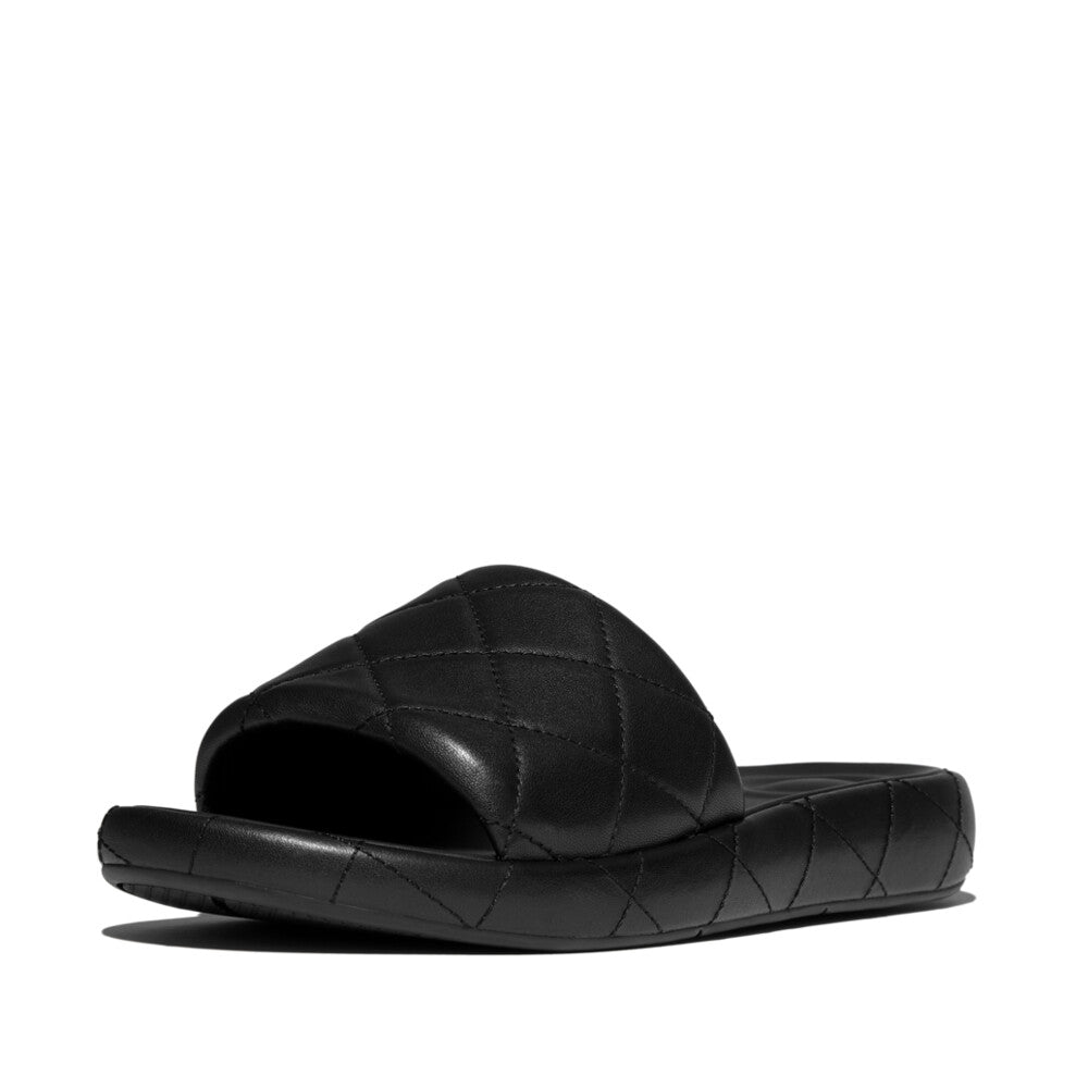 IQUSHION D-LUXE PADDED QUILTED-LEATHER SLIDES