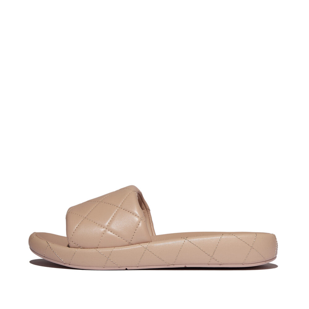 IQUSHION D-LUXE PADDED QUILTED-LEATHER SLIDES