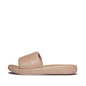 IQUSHION D-LUXE PADDED QUILTED-LEATHER SLIDES