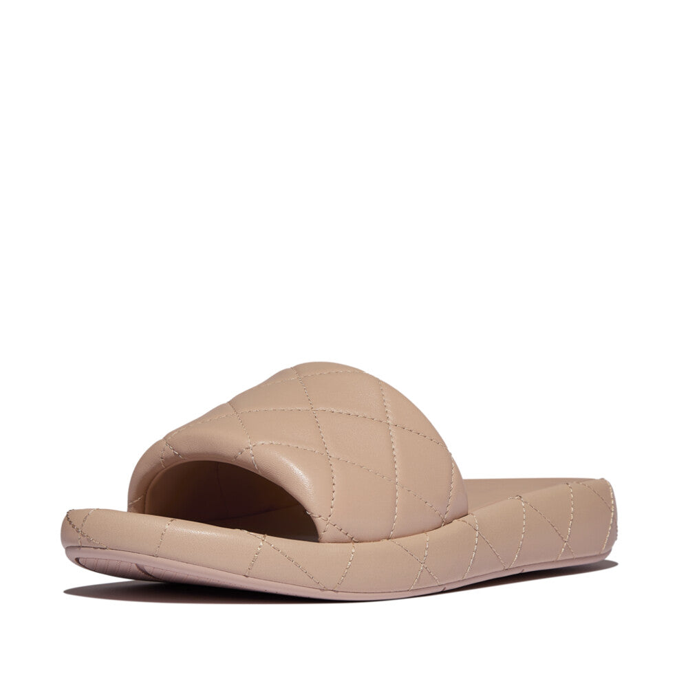 IQUSHION D-LUXE PADDED QUILTED-LEATHER SLIDES