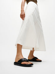 IQUSHION D-LUXE PADDED QUILTED-LEATHER T/P SANDALS