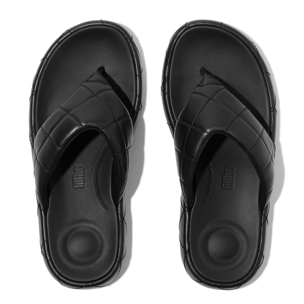 IQUSHION D-LUXE PADDED QUILTED-LEATHER T/P SANDALS