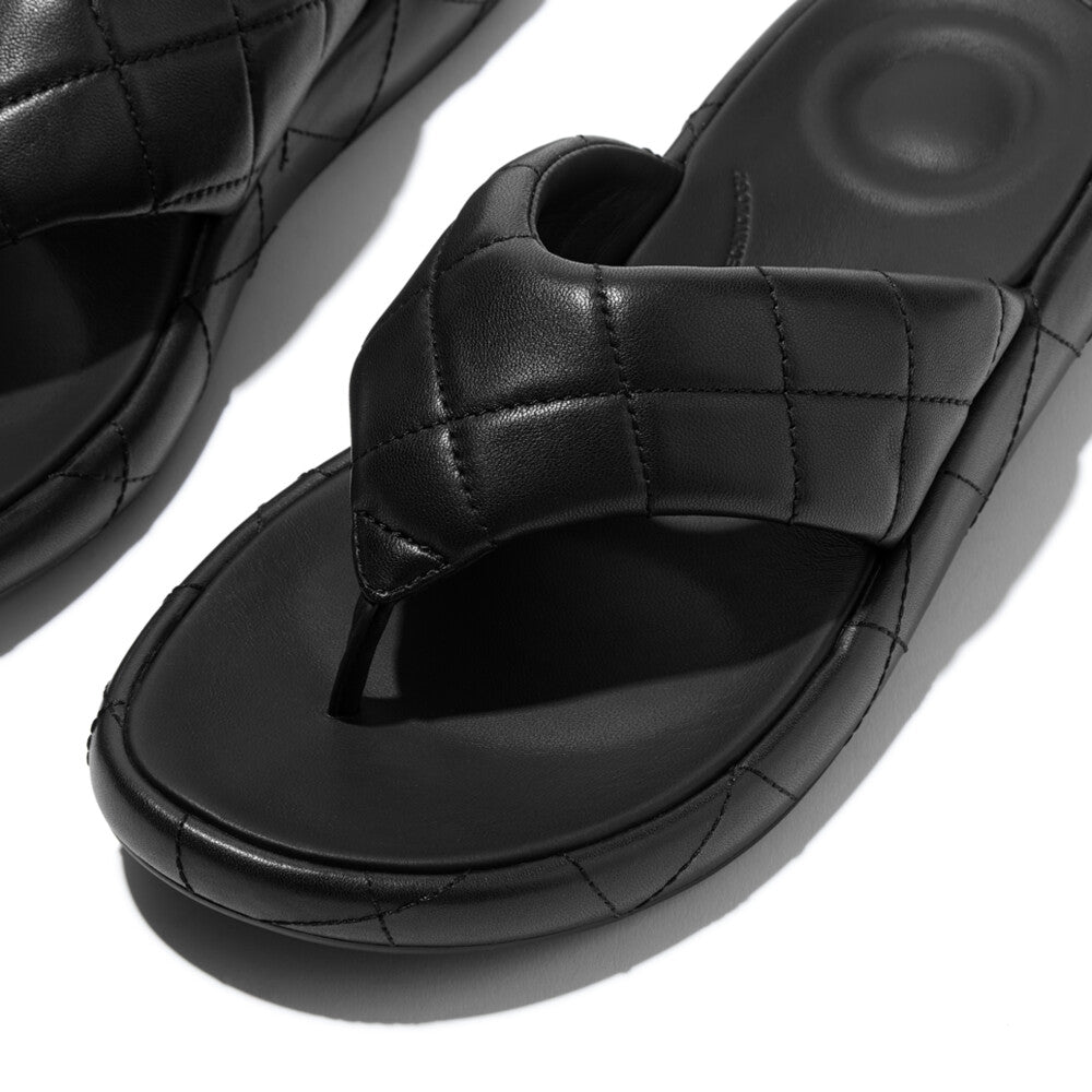 IQUSHION D-LUXE PADDED QUILTED-LEATHER T/P SANDALS