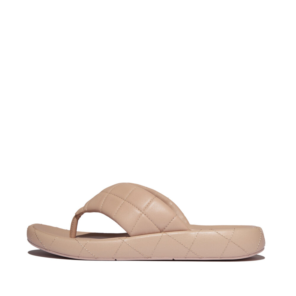 IQUSHION D-LUXE PADDED QUILTED-LEATHER T/P SANDALS