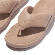 IQUSHION D-LUXE PADDED QUILTED-LEATHER T/P SANDALS