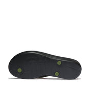 iQUSHION MENS ERGONOMIC FLIP-FLOPS -BLACK/LEAF GREEN