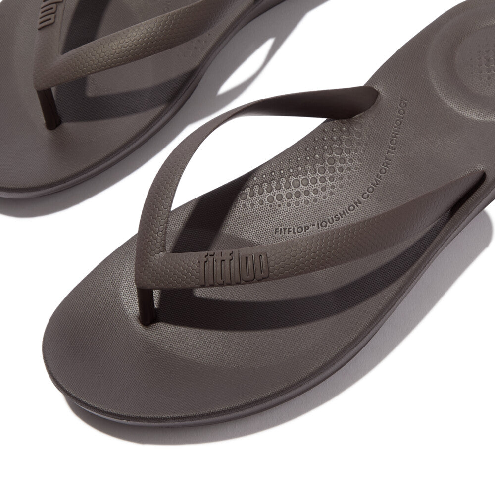 iQUSHION MENS ERGONOMIC FLIP-FLOPS -CHOCOLATE BROWN