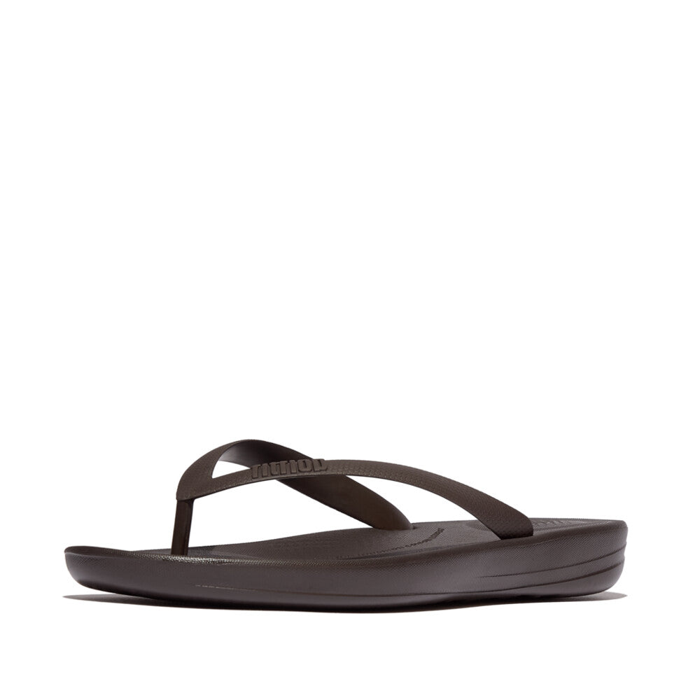 iQUSHION MENS ERGONOMIC FLIP-FLOPS -CHOCOLATE BROWN