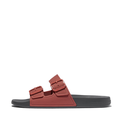 iQUSHION MENS TWO-BAR BUCKLE SLIDES
