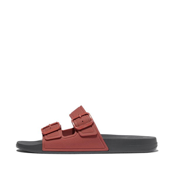 iQUSHION MENS TWO-BAR BUCKLE SLIDES