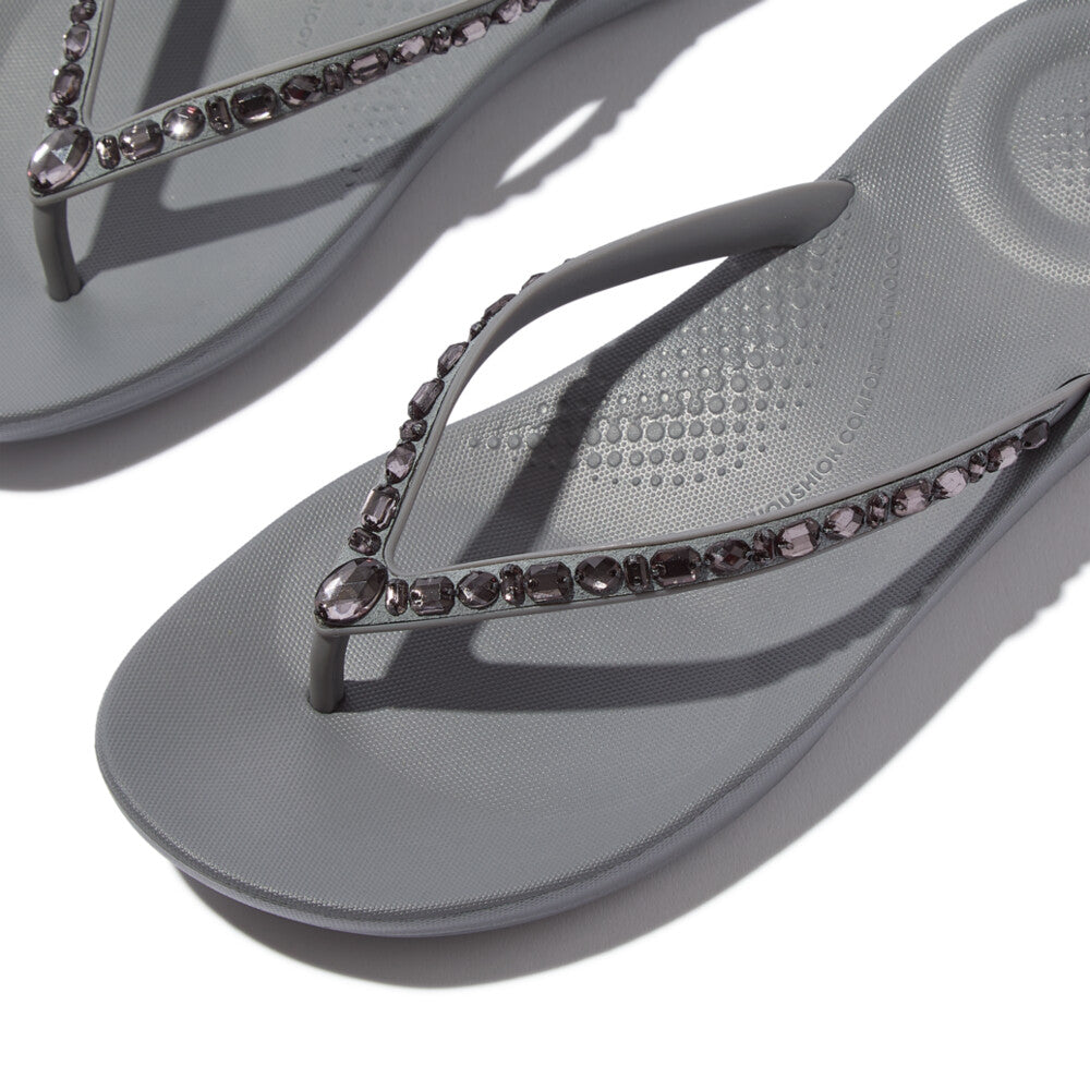 iQUSHION MULTI-CRYSTAL ERGONOMIC FLIP-FLOPS -GREY (JC8-049)