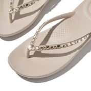 iQUSHION MULTI-CRYSTAL ERGONOMIC FLIP-FLOPS -STONE BEIGE (JC8-A20)