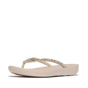 iQUSHION MULTI-CRYSTAL ERGONOMIC FLIP-FLOPS -STONE BEIGE (JC8-A20)