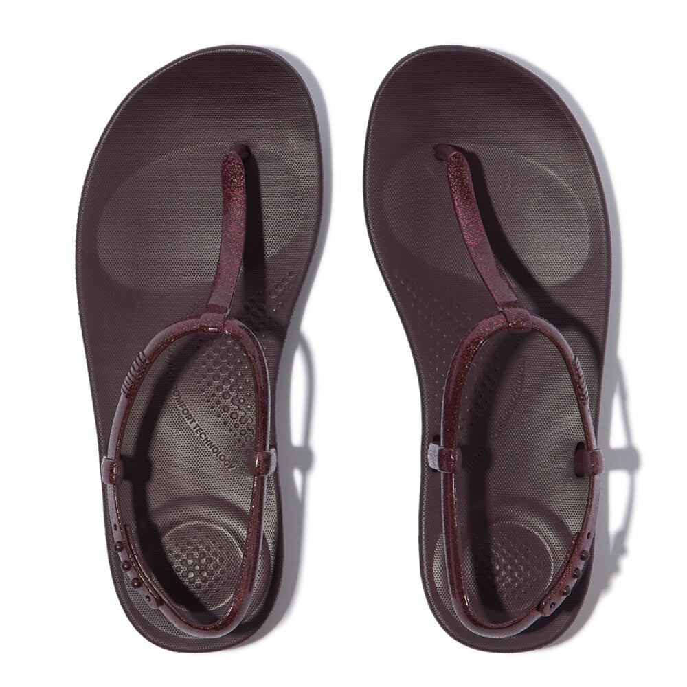 IQUSHION SPLASH GLITTER T-BAR SANDALS