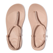 iQUSHION SPLASH SPARKLE T-BAR SANDALS - CLASSIC BEIGE (JD7-B41)