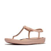 iQUSHION SPLASH SPARKLE T-BAR SANDALS - CLASSIC BEIGE (JD7-B41)