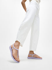 iQUSHION SPLASH SPARKLE T-BAR SANDALS - COOL LILAC (JD7-C99)