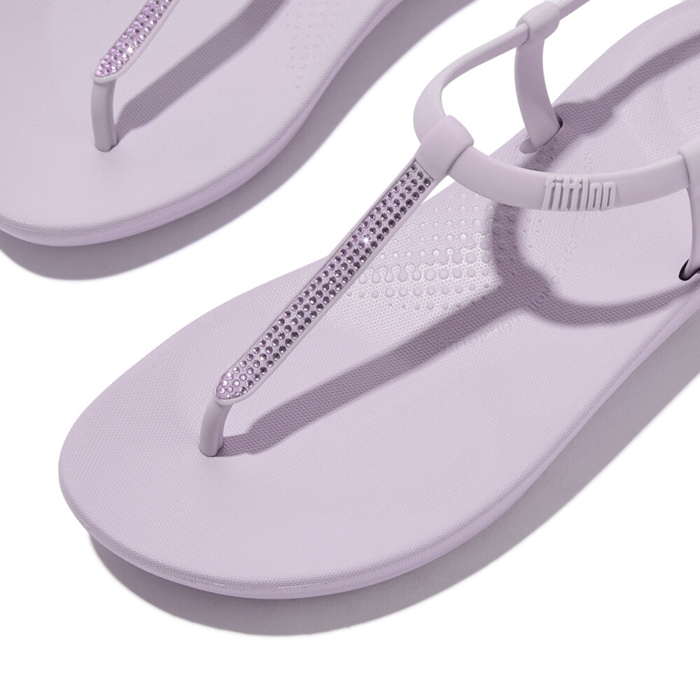 iQUSHION SPLASH SPARKLE T-BAR SANDALS - COOL LILAC (JD7-C99)