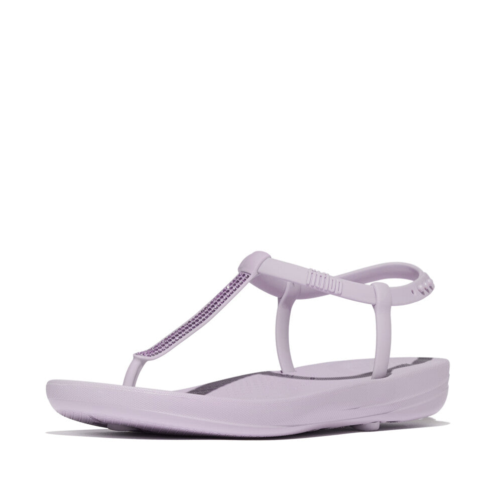 iQUSHION SPLASH SPARKLE T-BAR SANDALS - COOL LILAC (JD7-C99)