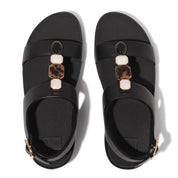 FINO MULTI-STONE LEATHER BACK-STRAP SANDALS