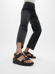 FINO MULTI-STONE LEATHER BACK-STRAP SANDALS