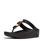 FINO MULTI-STONE LEATHER TOE-POST SANDALS