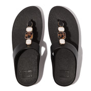 FINO MULTI-STONE LEATHER TOE-POST SANDALS