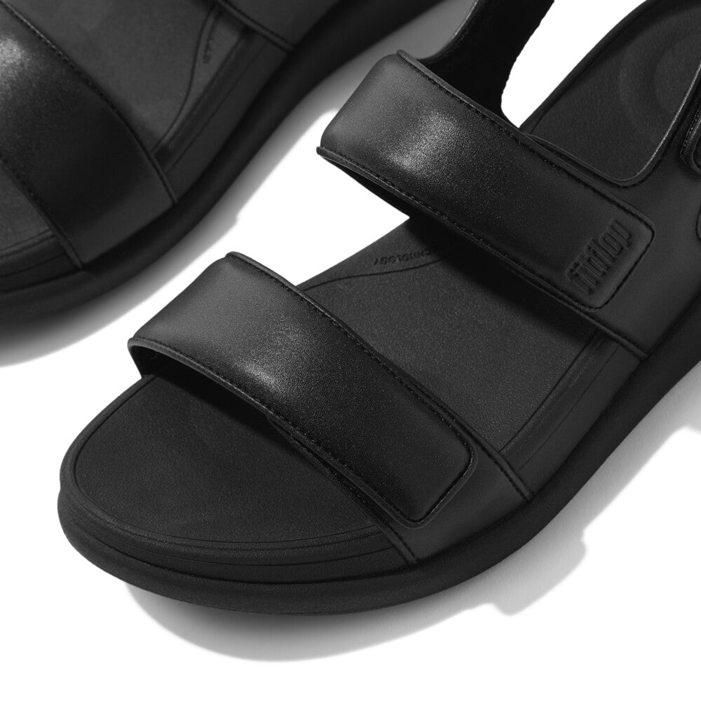 F-MODE GO ADJUSTABLE FLATFORM BACK-STRAP SANDALS