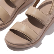F-MODE GO ADJUSTABLE FLATFORM BACK-STRAP SANDALS