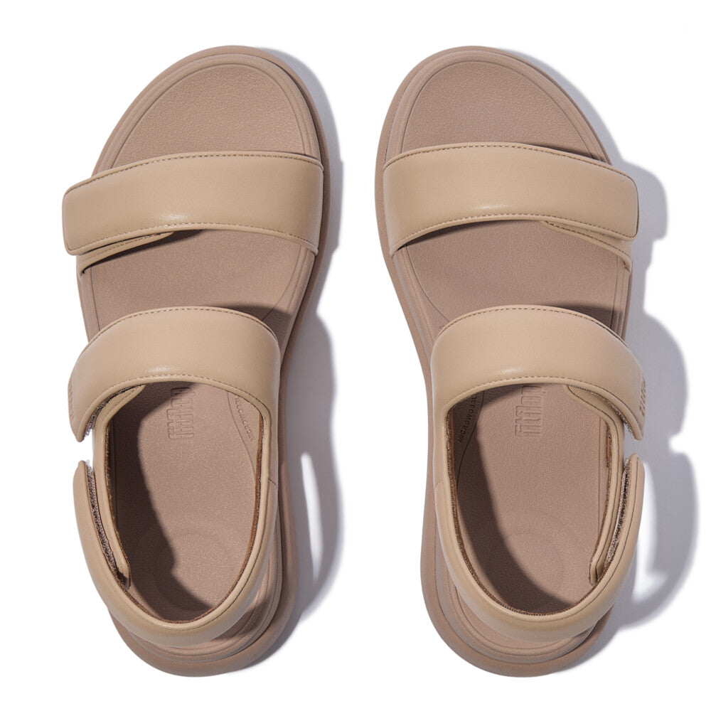 F-MODE GO ADJUSTABLE FLATFORM BACK-STRAP SANDALS