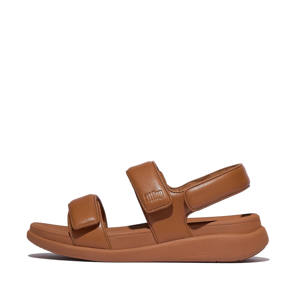 F-MODE GO ADJUSTABLE FLATFORM BACK-STRAP SANDALS