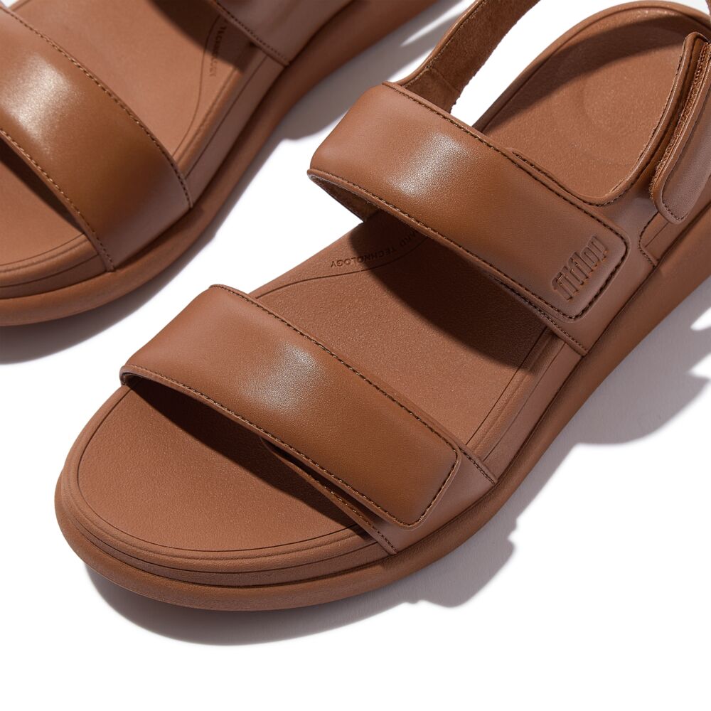 F-MODE GO ADJUSTABLE FLATFORM BACK-STRAP SANDALS