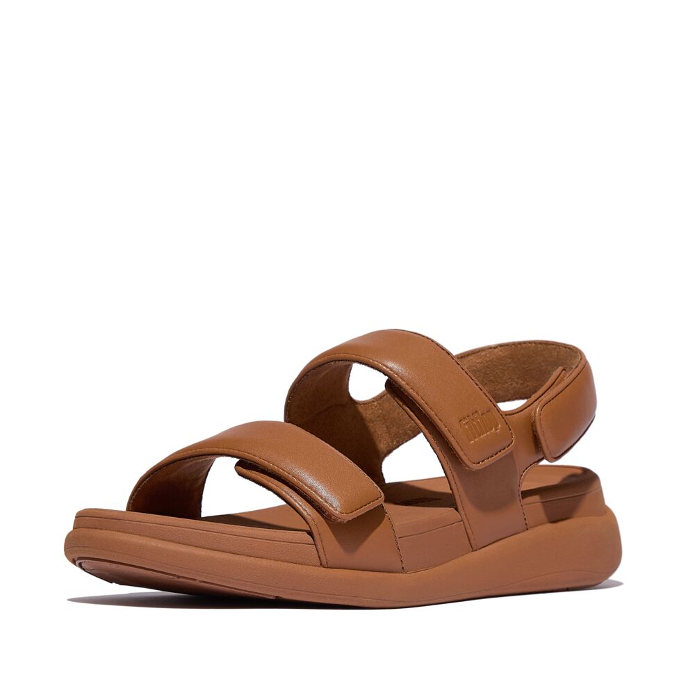 F-MODE GO ADJUSTABLE FLATFORM BACK-STRAP SANDALS