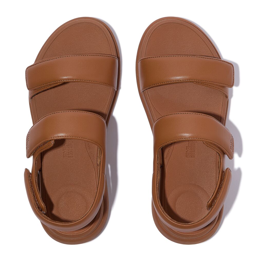F-MODE GO ADJUSTABLE FLATFORM BACK-STRAP SANDALS