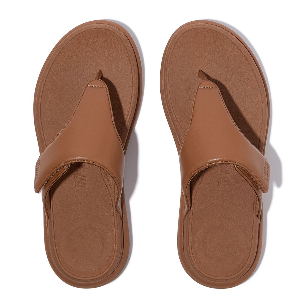 F-MODE GO ADJUSTABLE FLATFORM TOE-POST SANDALS