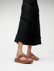 F-MODE GO ADJUSTABLE FLATFORM TOE-POST SANDALS