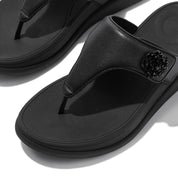 F-MODE GO BEADIE-BUTTON ADJ. FLATFORM T/P SANDALS