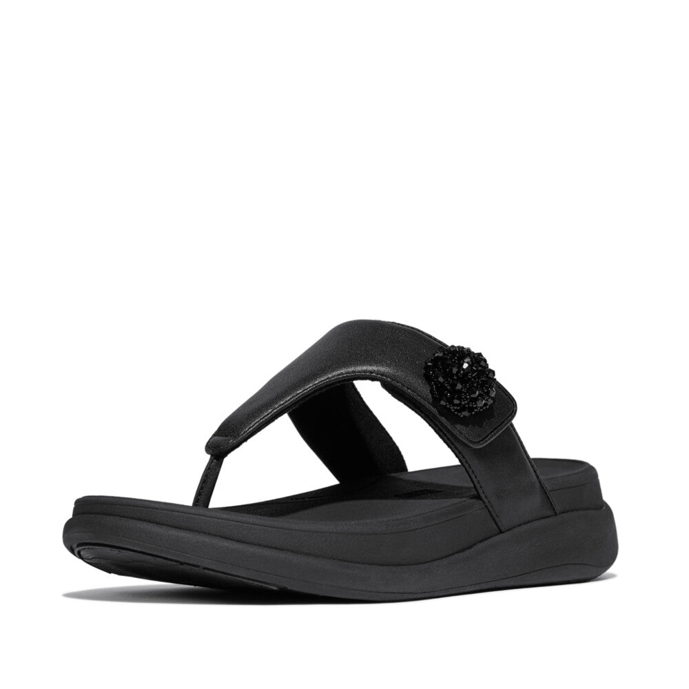 F-MODE GO BEADIE-BUTTON ADJ. FLATFORM T/P SANDALS