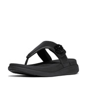 F-MODE GO BEADIE-BUTTON ADJ. FLATFORM T/P SANDALS