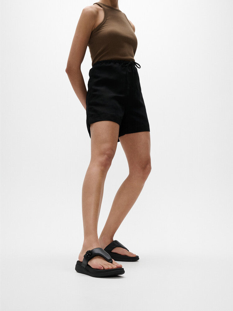 F-MODE GO BEADIE-BUTTON ADJ. FLATFORM T/P SANDALS