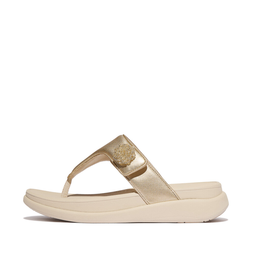 F-MODE GO BEADIE-BUTTON ADJ. FLATFORM T/P SANDALS