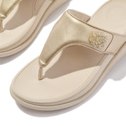 F-MODE GO BEADIE-BUTTON ADJ. FLATFORM T/P SANDALS