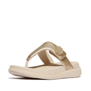 F-MODE GO BEADIE-BUTTON ADJ. FLATFORM T/P SANDALS