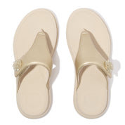 F-MODE GO BEADIE-BUTTON ADJ. FLATFORM T/P SANDALS