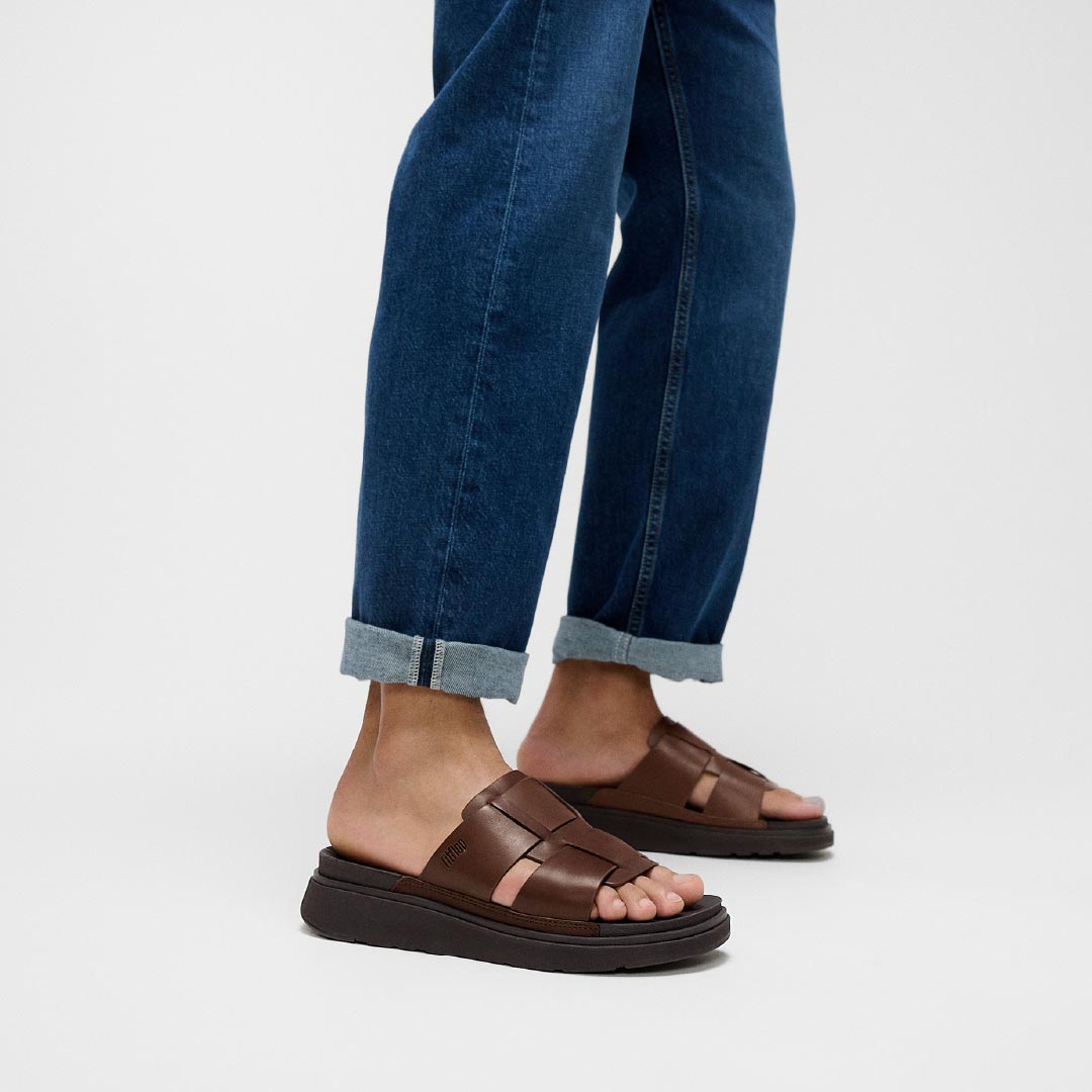 GEN-FF MENS LEATHER FISHMERMAN SLIDES