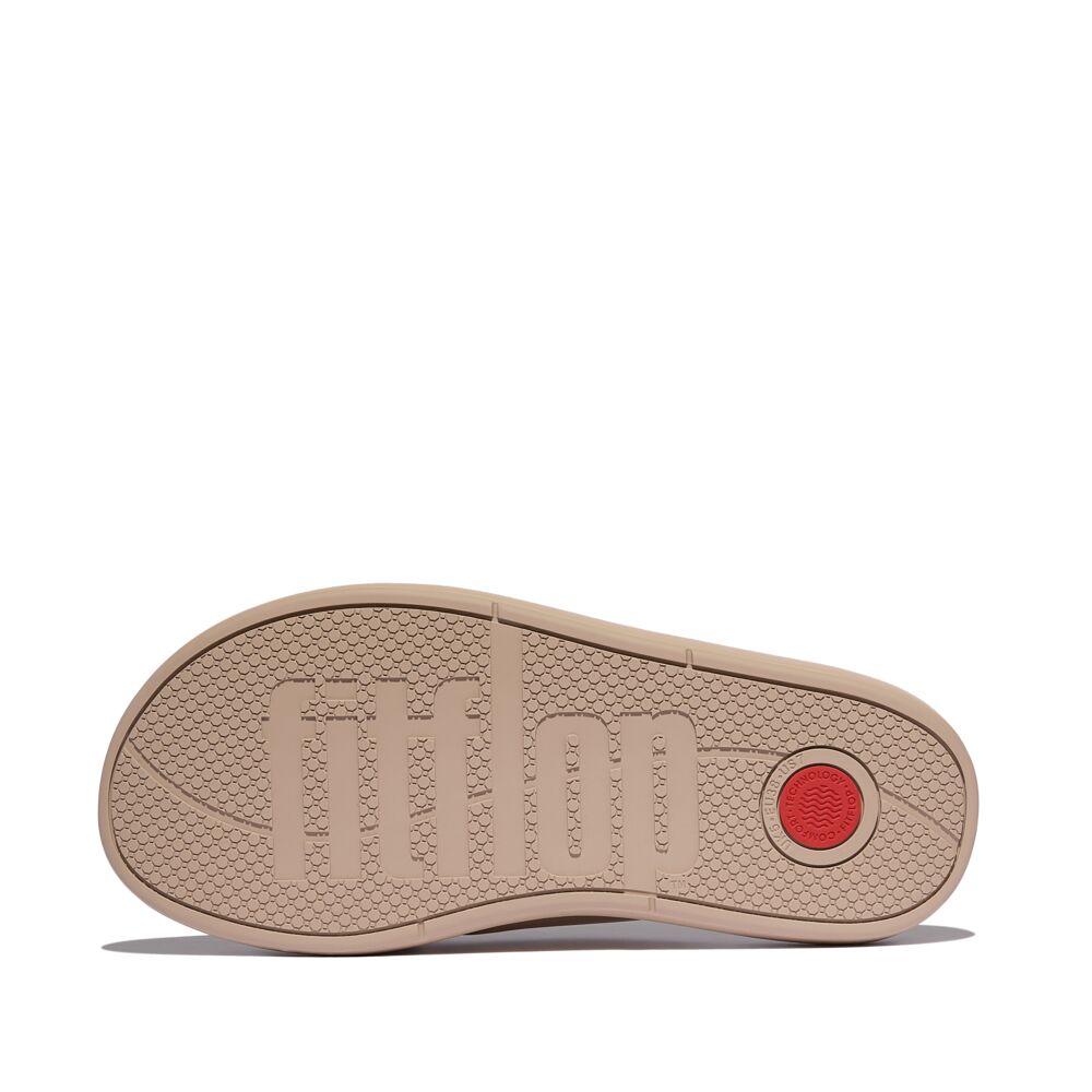 IQUSHION D-LUXE PADDED LEATHER CROSS SLIDES