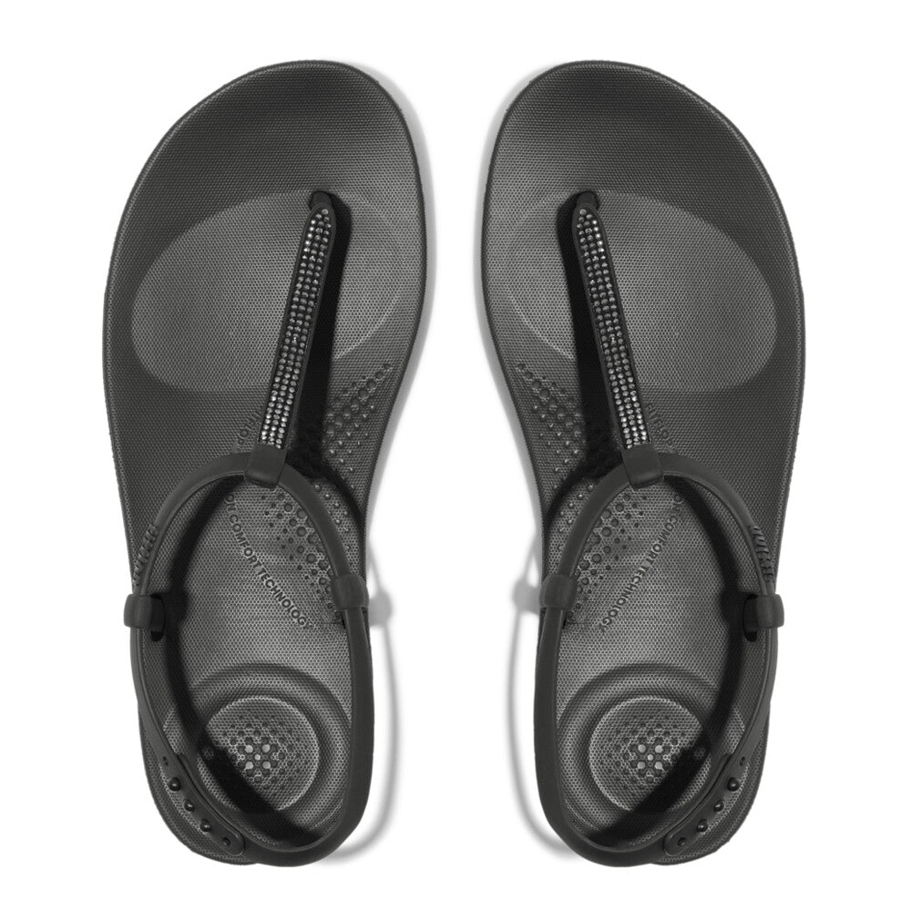iQUSHION SPLASH SPARKLE T-BAR SANDALS