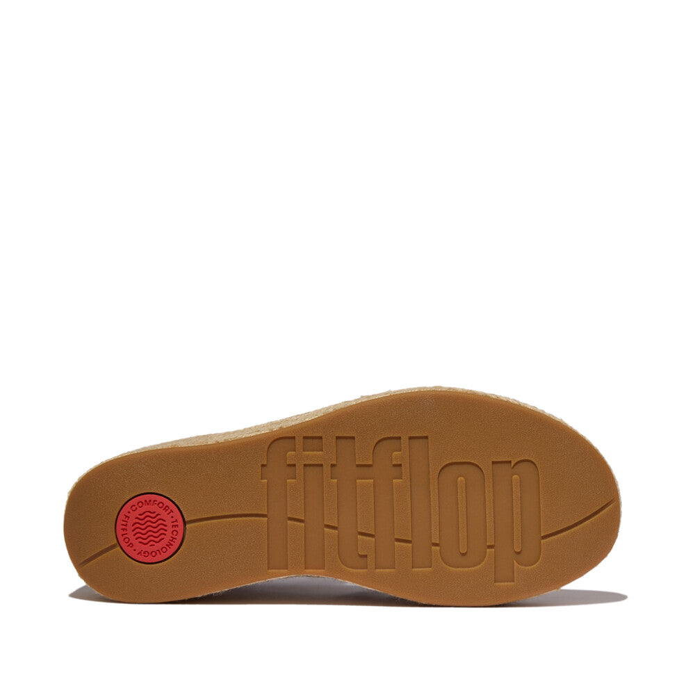 PLATFFORMS ESPADRILLE METALLIC-LEATHER FISHERMAN WEDGE SANDALS