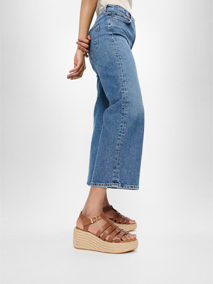 PLATFFORMS ESPADRILLE METALLIC-LEATHER FISHERMAN WEDGE SANDALS