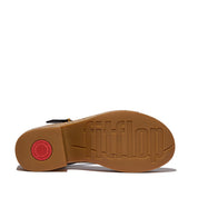 PLATFFORMS LEATHER/CORK HEELED ANKLE-STRAP SANDALS